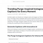 How Gauth Makes Generating Fearless Purge-Inspired Instagram Captions Easy